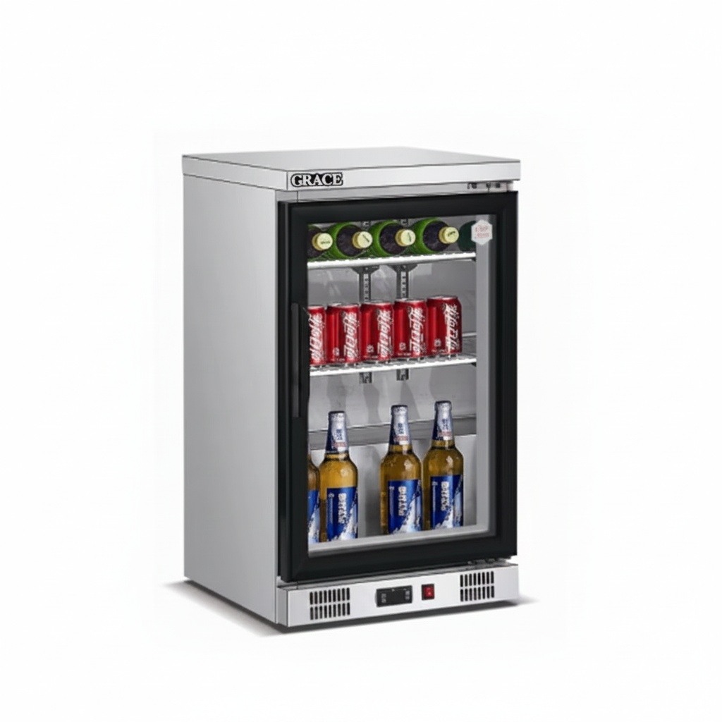 Wine Beer Dual Zone - ثلاجة تحت الطاولة، من الفولاذ المقاوم