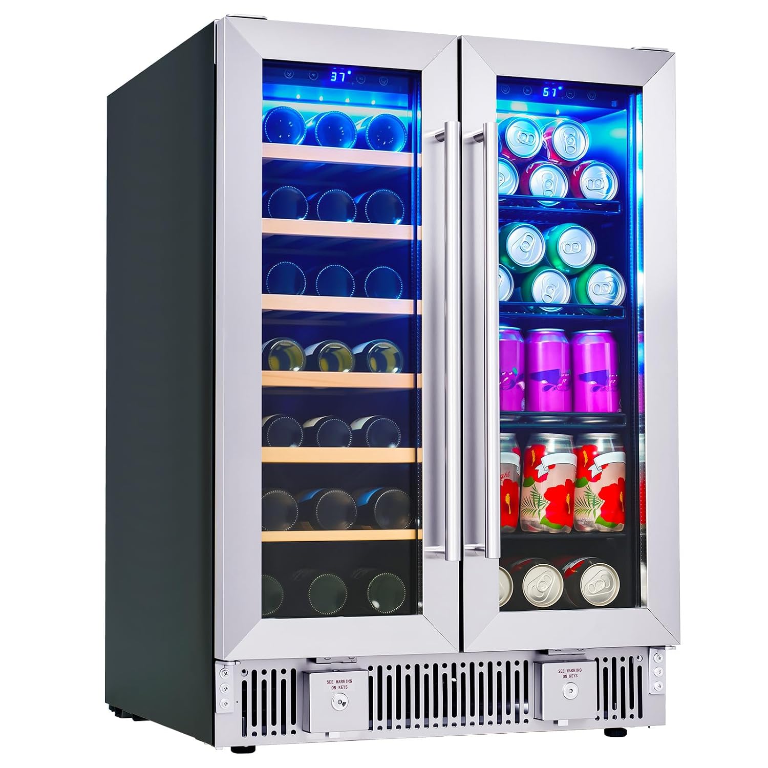 ثلاجة مشروبات، ثلاجة نبيذ وبير - مراجعة Wine Beer Dual Zone وسعره
