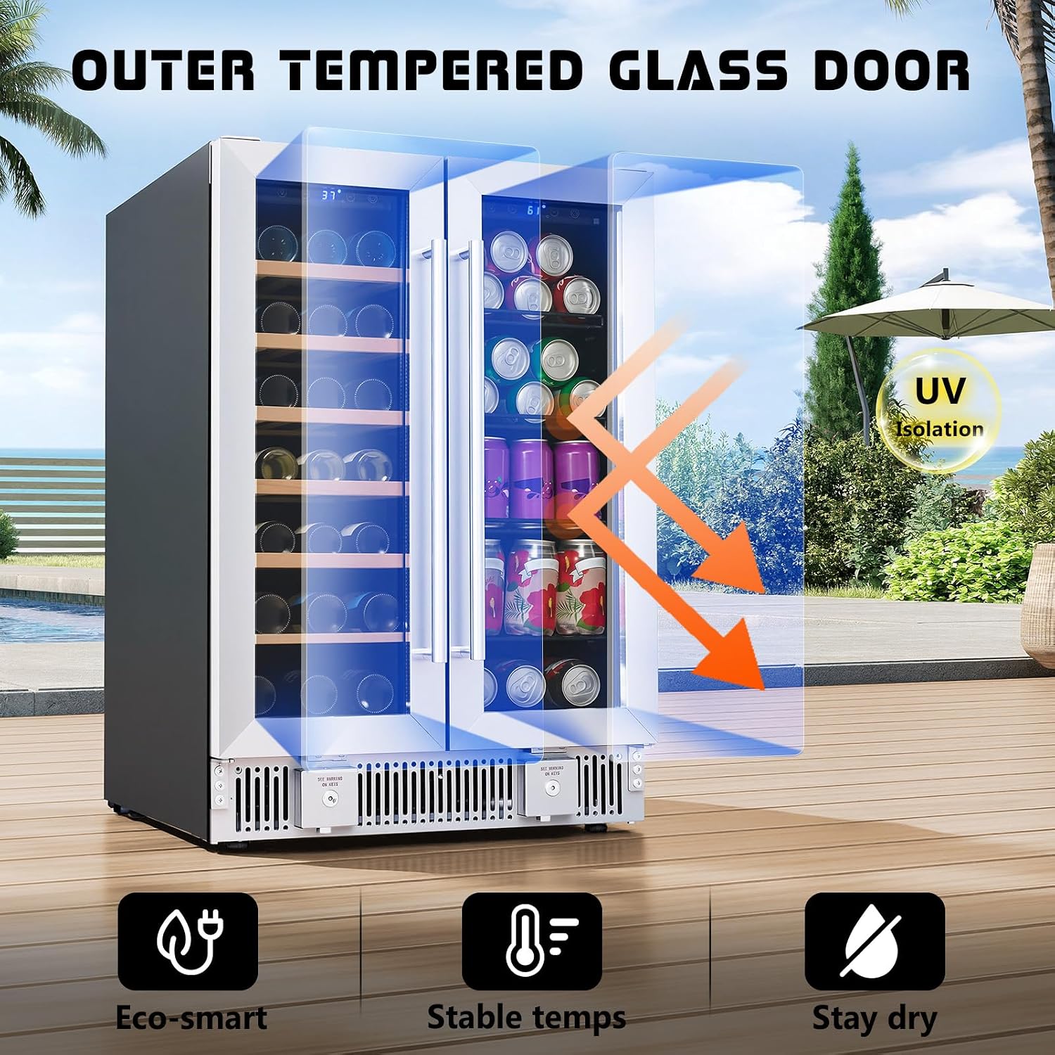 ثلاجة مشروبات، ثلاجة نبيذ وبير - مراجعة Wine Beer Dual Zone وسعره