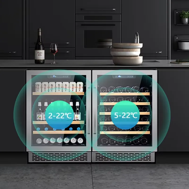 ثلاجة نبيذ بسعة 48 زجاجة مع با - مراجعة Wine Beer Dual Zone وسعره