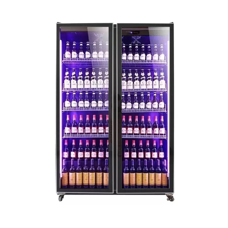 ثلاجة تبريد الهواء بباب مزدوج، - مراجعة Wine Beer Dual Zone وسعره