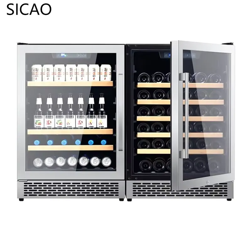 ثلاجة مشروبات زجاجية ببابين لع - مراجعة Wine Beer Dual Zone وسعره