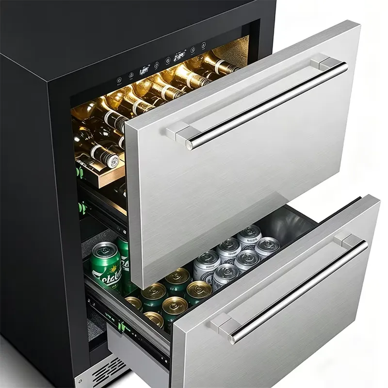 ثلاجة منزلية ومكتبية مدمجة سعة - مراجعة Wine Beer Dual Zone وسعره