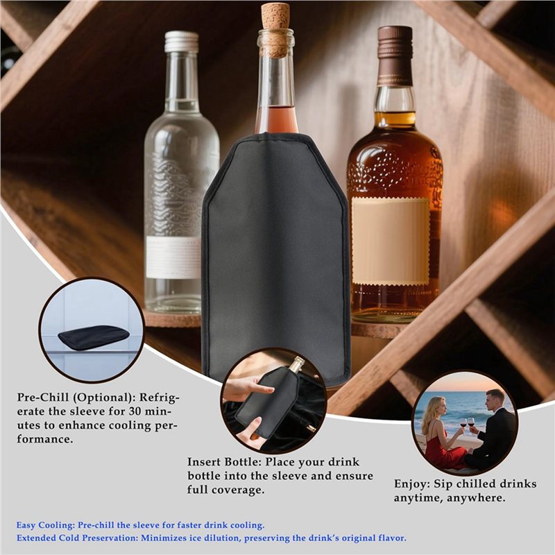 غطاء تبريد النبيذ B-T 2X، غطاء - مراجعة Wine Chiller Sleeve وسعره