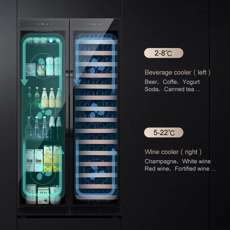 ثلاجة مشروبات مدمجة ببابين، مب - مراجعة Wine Beer Dual Zone وسعره