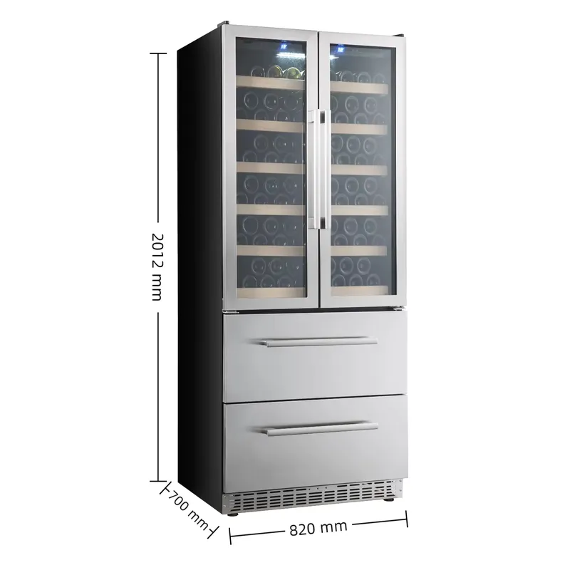 ثلاجة نبيذ NE-362 تجارية ومنزل - مراجعة Wine Beer Dual Zone وسعره
